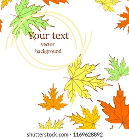maple leaves autumnal vector background