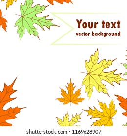 maple leaves autumnal vector background