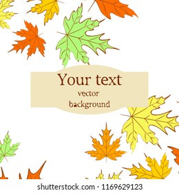maple leaves autumnal vector background