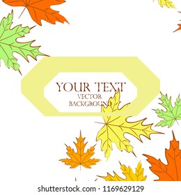 maple leaves autumnal vector background