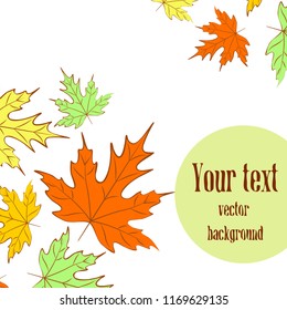 maple leaves autumnal vector background