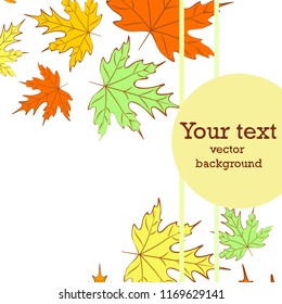 maple leaves autumnal vector background