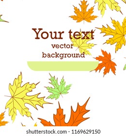 maple leaves autumnal vector background