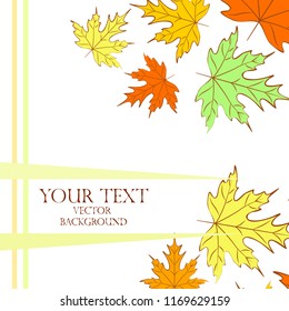 maple leaves autumnal vector background
