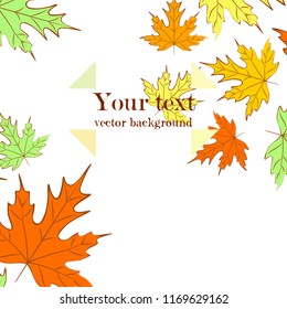 maple leaves autumnal vector background