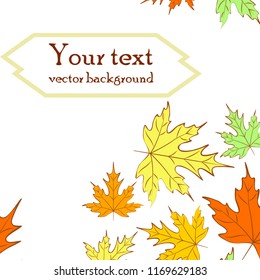 maple leaves autumnal vector background