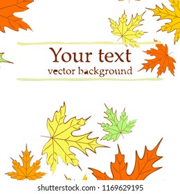 maple leaves autumnal vector background