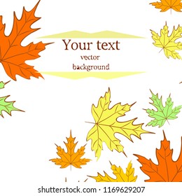 maple leaves autumnal vector background