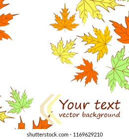 maple leaves autumnal vector background