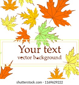 maple leaves autumnal vector background