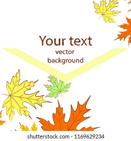 maple leaves autumnal vector background