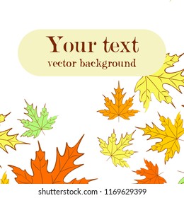 maple leaves autumnal vector background