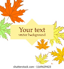 maple leaves autumnal vector background