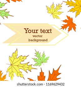 maple leaves autumnal vector background