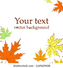 maple leaves autumnal vector background
