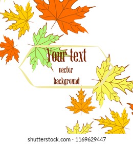 maple leaves autumnal vector background