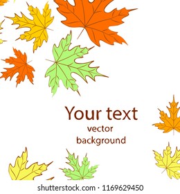 maple leaves autumnal vector background