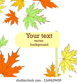 maple leaves autumnal vector background