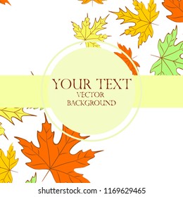 maple leaves autumnal vector background