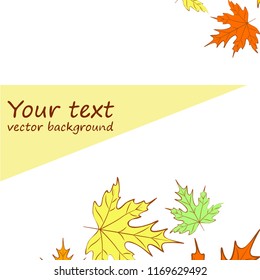 maple leaves autumnal vector background
