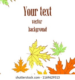 maple leaves autumnal vector background