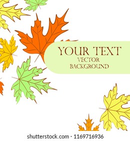 maple leaves autumnal vector background