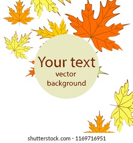 maple leaves autumnal vector background
