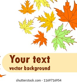 maple leaves autumnal vector background
