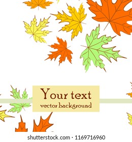 maple leaves autumnal vector background