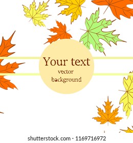maple leaves autumnal vector background