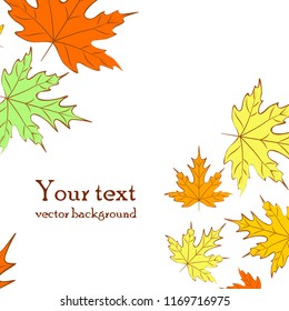 maple leaves autumnal vector background