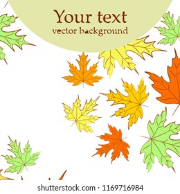 maple leaves autumnal vector background