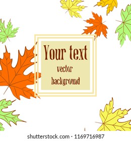 maple leaves autumnal vector background