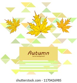 maple leaves autumnal vector background