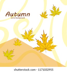 maple leaves autumnal vector background