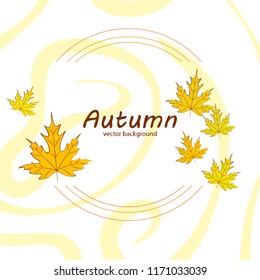 maple leaves autumnal vector background