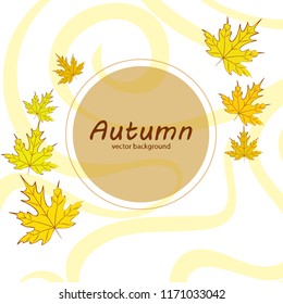 maple leaves autumnal vector background