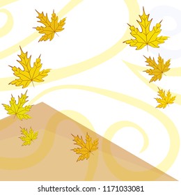 maple leaves autumnal vector background