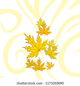 maple leaves autumnal vector background