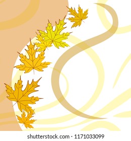 maple leaves autumnal vector background