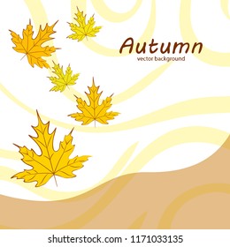 maple leaves autumnal vector background