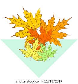 maple leaves autumnal vector background