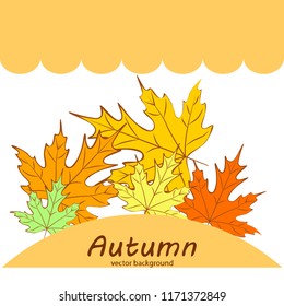 maple leaves autumnal vector background