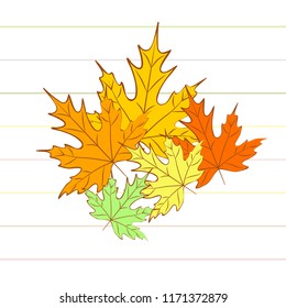 maple leaves autumnal vector background