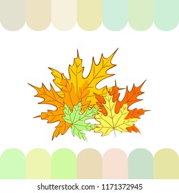 maple leaves autumnal vector background