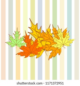 maple leaves autumnal vector background