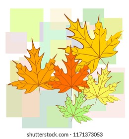 maple leaves autumnal vector background