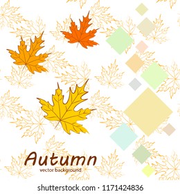 maple leaves autumnal vector background