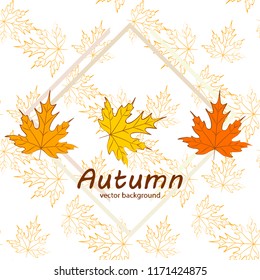 maple leaves autumnal vector background