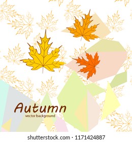maple leaves autumnal vector background